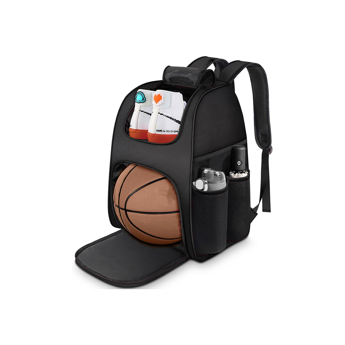 MATEIN Basketball Bag, Durable Soccer Bag with Ball Holder & Shoe Compartment, Large Basketball Backpack for Training Equipment, Water Resistant Sports Ball Bags Fits Volleyball Football, Colorful 1 MATEIN Basketball Bag, Durable Soccer Bag with Ball Holder & Shoe Compartment, Large Basketball Backpack for Training Equipment, Water Resistant Sports Ball Bags Fits Volleyball Football, Colorful