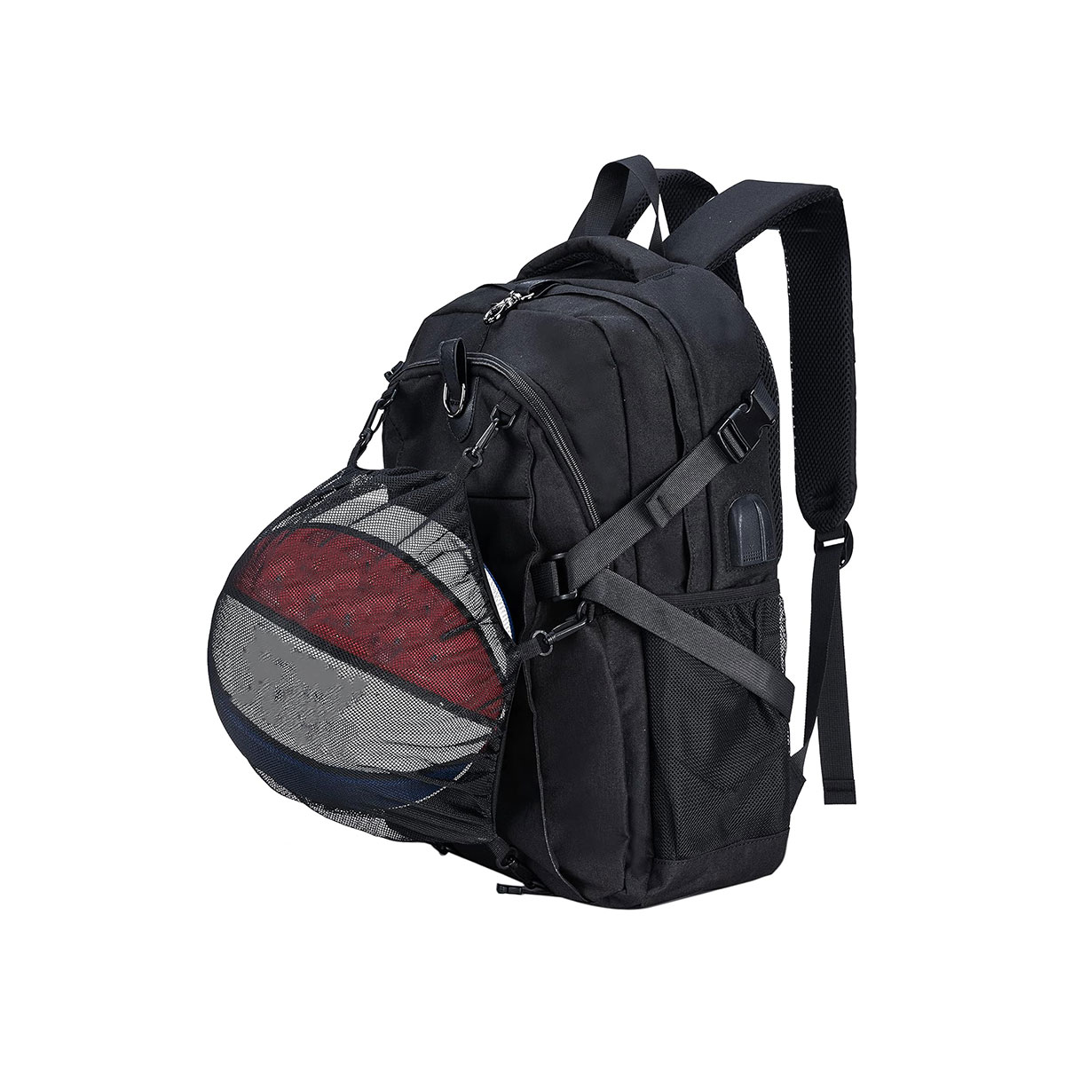 Wildfire Basketball Backpack with USB Charging Port, Durable Men's Laptop Backpack for Outdoor with Ball Compartment 1 Wildfire Basketball Backpack with USB Charging Port, Durable Men's Laptop Backpack for Outdoor with Ball Compartment