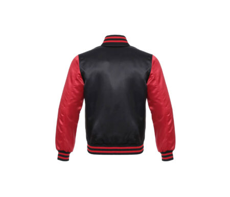 Red and Black Baseball Satin Jackets 5 Red and Black Baseball Satin Jackets 4
