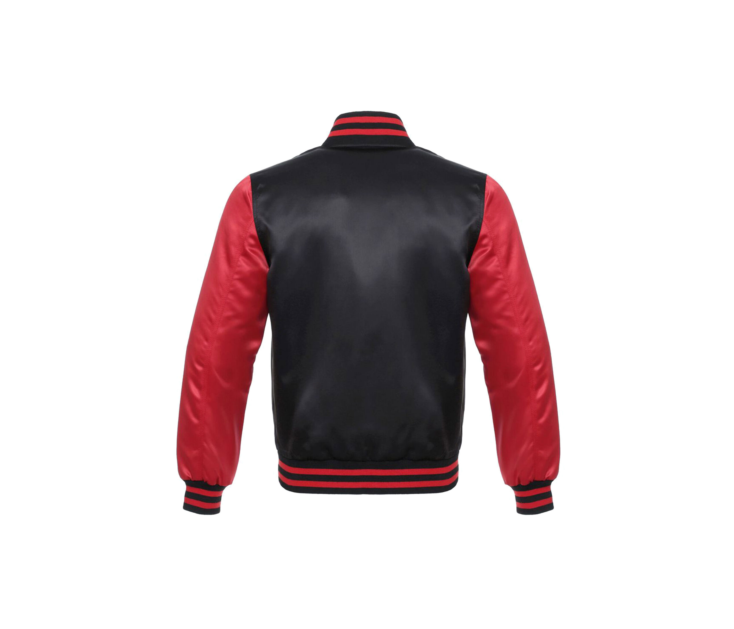 Red and Black Baseball Satin Jackets 2 Red and Black Baseball Satin Jackets - Image 2