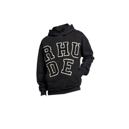 Black Stylish Chenille Hoodie
