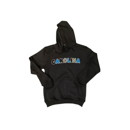Black Chenille Hoodie With All Colour Patch