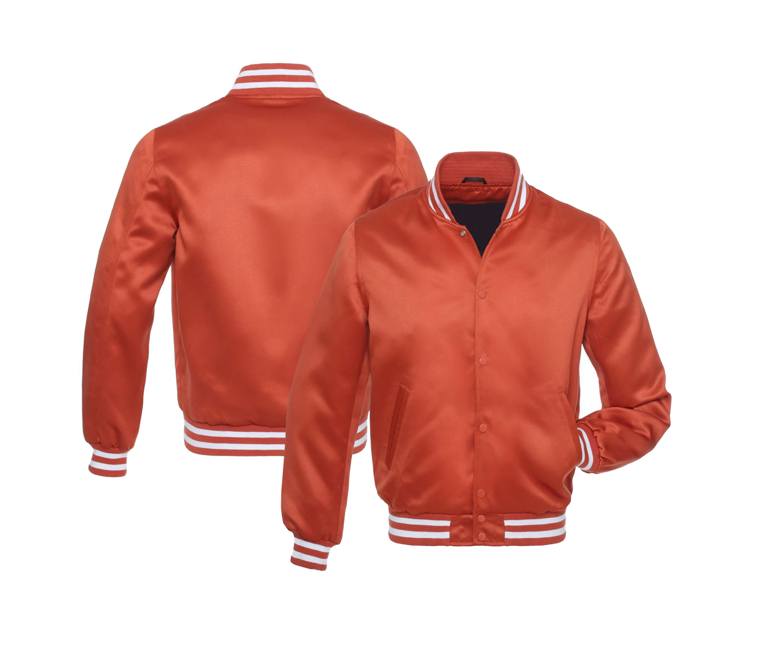 Texas Orange Satin Jacket 1 Texas Orange Satin Jacket