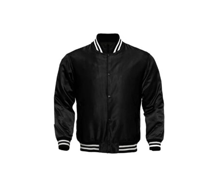 Jet black Satin Jackets 7 Jet black Satin Jackets 6