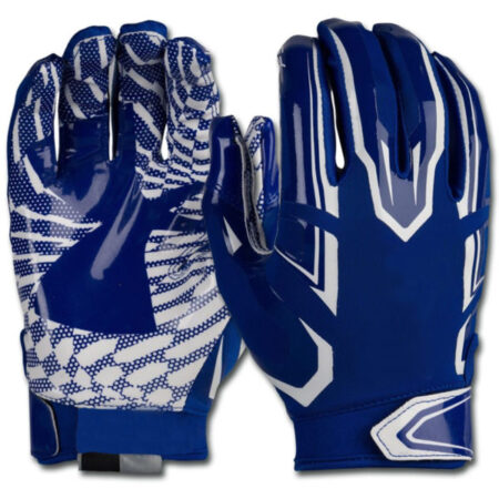 Blue 3D Printed Design American Football Club Gloves