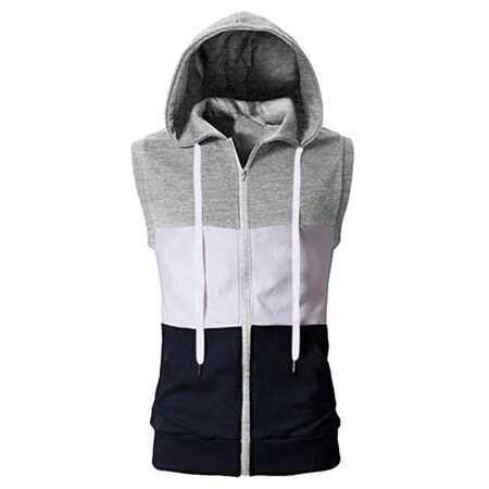 Wholesale Men Short Sleeves Zipper Hoodies