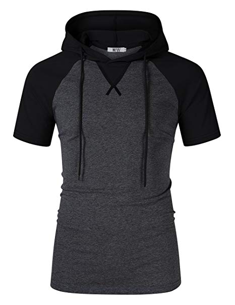 Gray And Black Wholesale Men Short Sleeves Hoodies 1 Gray And Black Wholesale Men Short Sleeves Hoodies