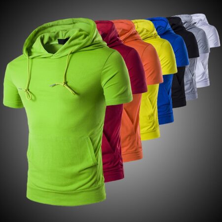Wholesale Man Short Sleeves Hoodies