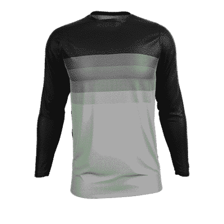 Custom Man Black And Gray Sublimation Long Sleeves Shirts