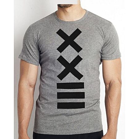 Men Gray Cotton T-Shirts