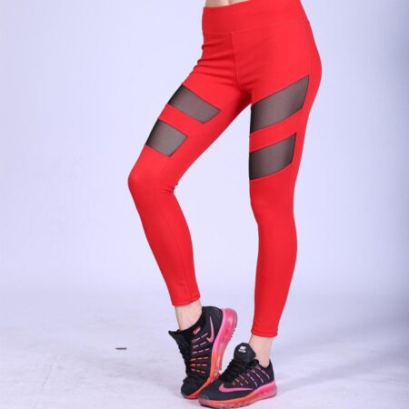 Red Fitness Running Compression Tights For Women