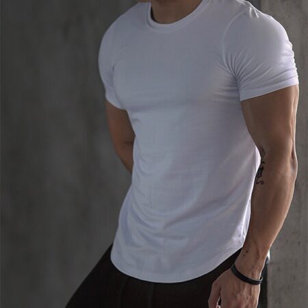 Slim and Fit white Cotton T shirts
