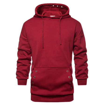 Cutom Made Cotton Fleece Red Street Wear Hoodies