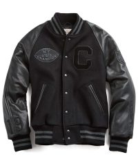 Wool Body And Leathers Sleeves Black Letter Man Bombers Versity jackets With Embriodery