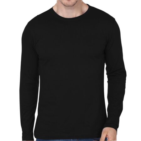 Wholesale black Men Round Neck Full long Sleeves Shirts