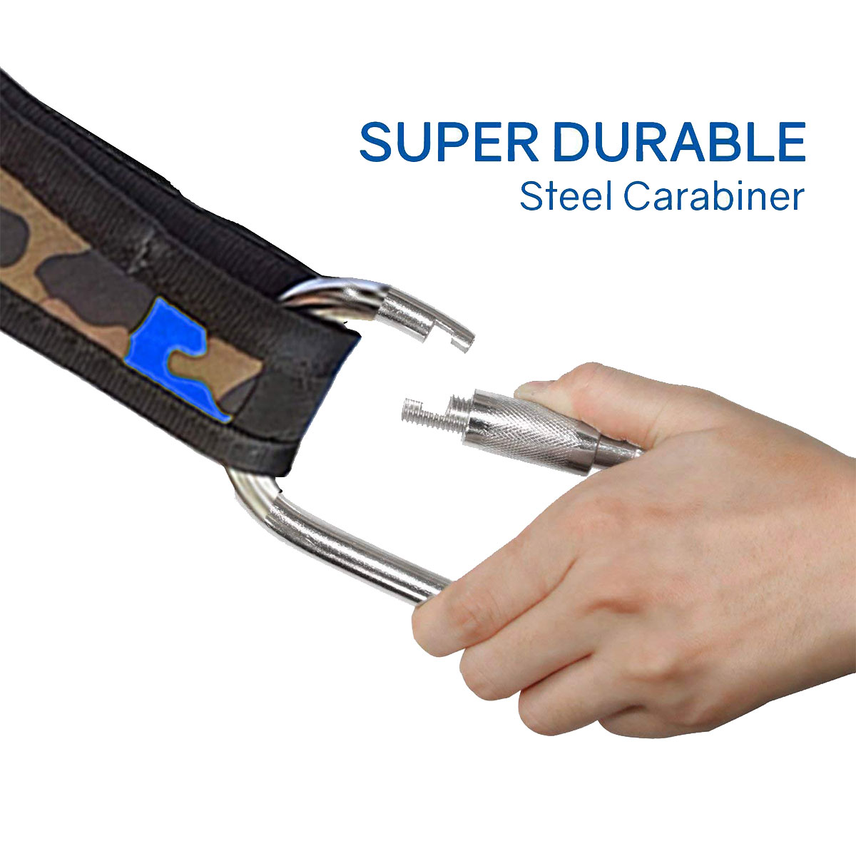 Ab Straps for Pull Up Bar for AB Workouts Premium Pull Up Straps & Knee Ups & Ab Workouts (Blue Camouflage) 4 Ab Straps for Pull Up Bar for AB Workouts Premium Pull Up Straps & Knee Ups & Ab Workouts (Blue Camouflage) - Image 4