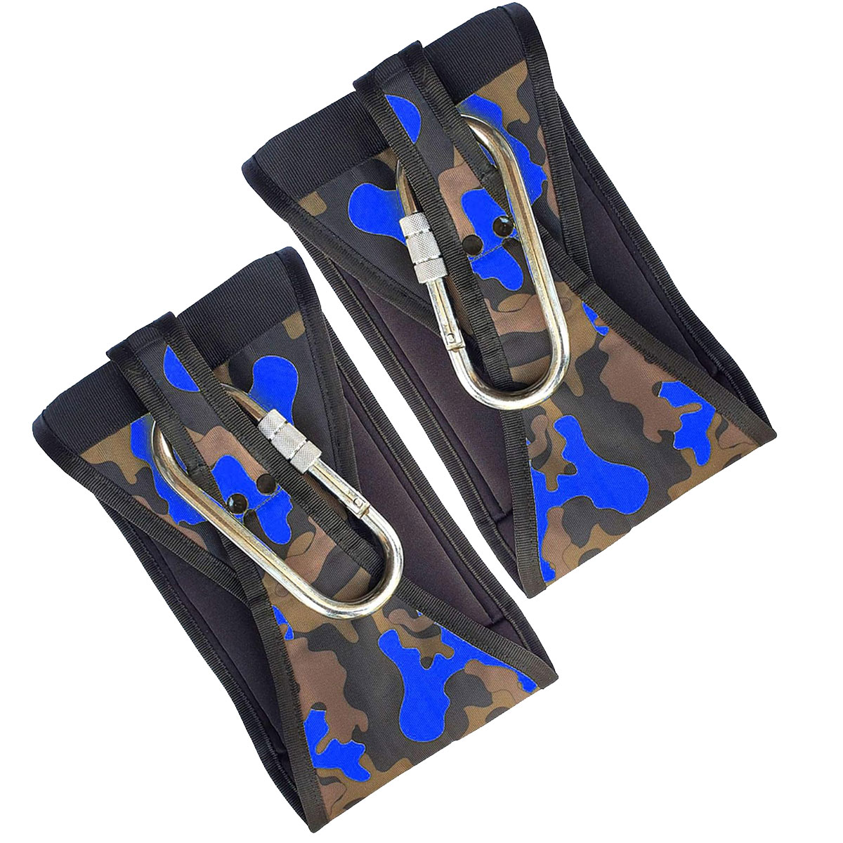 Ab Straps for Pull Up Bar for AB Workouts Premium Pull Up Straps & Knee Ups & Ab Workouts (Blue Camouflage) 2 Ab Straps for Pull Up Bar for AB Workouts Premium Pull Up Straps & Knee Ups & Ab Workouts (Blue Camouflage) - Image 2