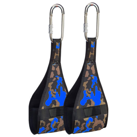 Ab Straps for Pull Up Bar for AB Workouts Premium Pull Up Straps & Knee Ups & Ab Workouts (Blue Camouflage)