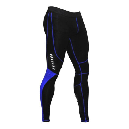 Men's Sports Leggings Compression Spats Tight Black Blue