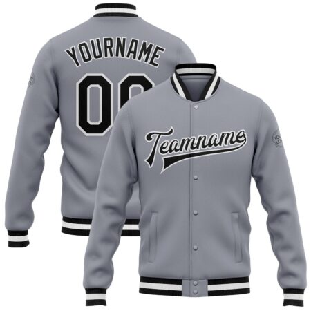 Baseball Student Jackets with Grey black