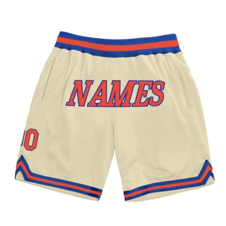 Cream & Red  Basketball Shorts