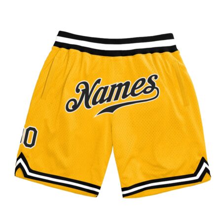 Yellow & Black Color Basketball Shorts