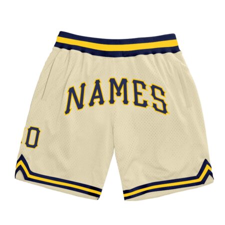 Cream & Yellow Color Basketball Shorts