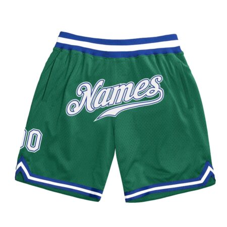 Green & White Blue Color Base Basketball Shorts