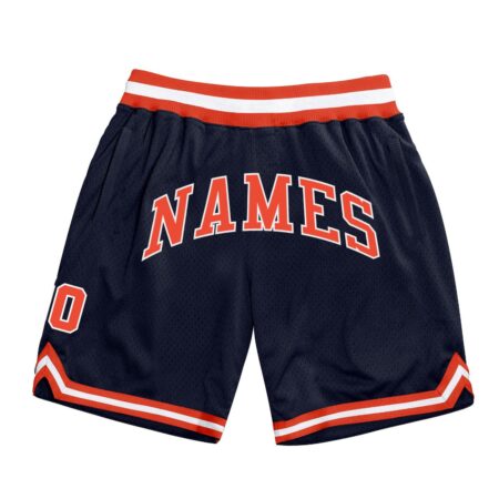 Navy Red & White Basketball Shorts