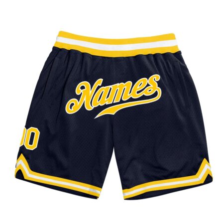 Navy & Yellow Basketball Shorts