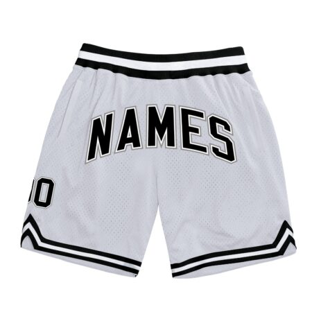 White Black Basketball Shorts