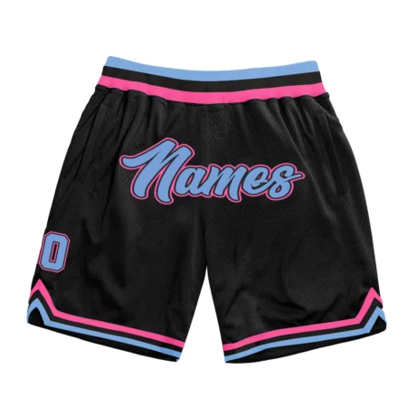 Black & Pink Color Basketball Shorts