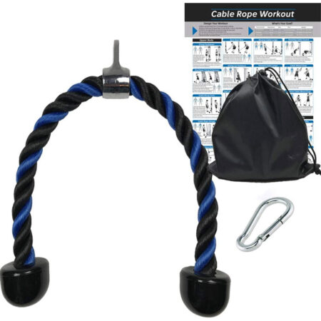 Blue Tricep Rope Pull Down & Poster Set