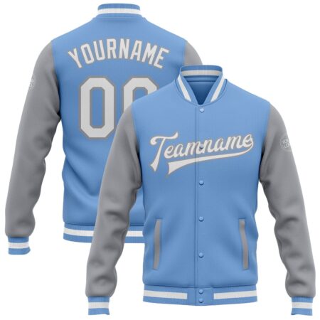 College Baseball Jacket with Sky