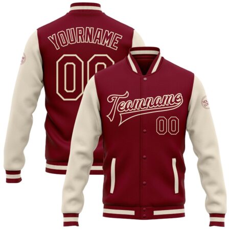 College Student Jacket with Maroon & cream