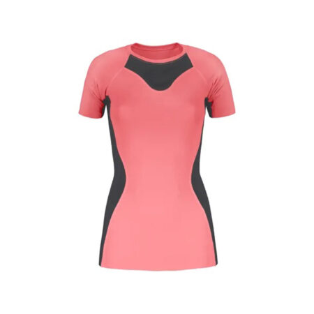 Women's Compression short sleeve Top Women, pink/grey