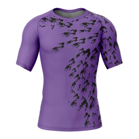 Men's Curse Mark Naruto Short Sleeve Rash Guard Compression Shirt