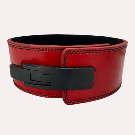 Custom Red Lever Weight Belt Colour Maroon