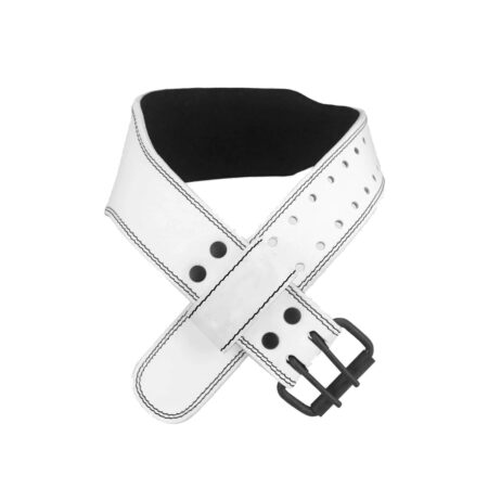 Custom Saddle Brown Powerlifting Belt Colour White