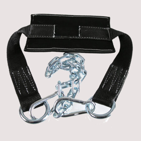 Dip Belt Black Heavy Duty Chain-2 Spring Clips Pull Up Strength Training