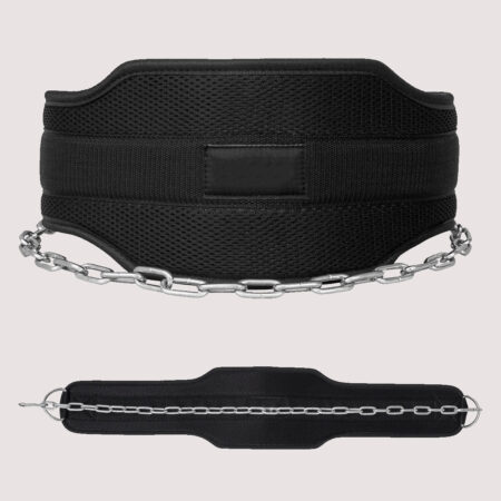 Black Dipping Belt Weight Lifting with Chain Dip Belt for Men Women