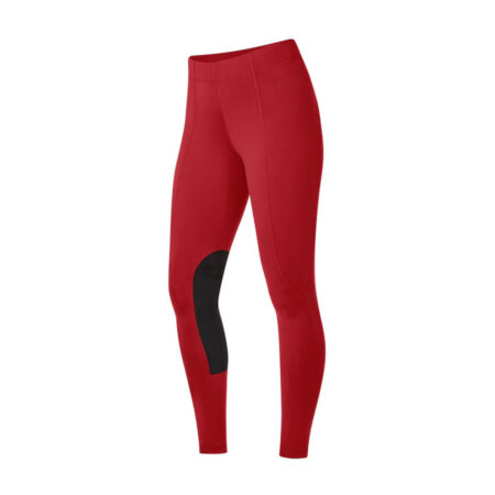 Women's Flow Rise Knee Patch Performance Tight Colour Ruby