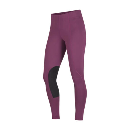 Women's Flow Rise Knee Patch Performance Tight Colour Magenta