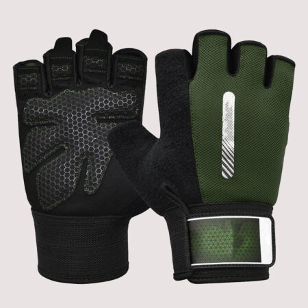Gym Workout Gloves Colour Black/Green