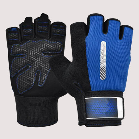 Gym Workout Gloves Colour Black/Blue