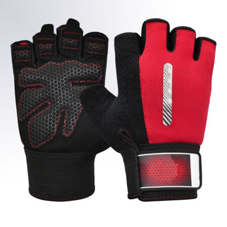 Gym Workout Gloves Colour Black/Red
