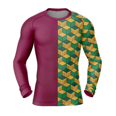 Giyu Tomioka Demon Slayer Long Sleeve Rash Guard Compression Shirt