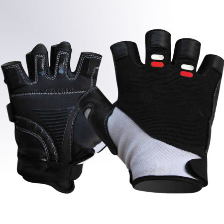 Hector Short Finger Heavy Weightlifting Workout Gym Gloves Colour Black/White