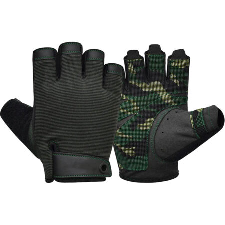 Half Finger Weightlifting Gloves Colour Army Green