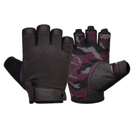 Half Finger Weightlifting Gloves Colour Pink